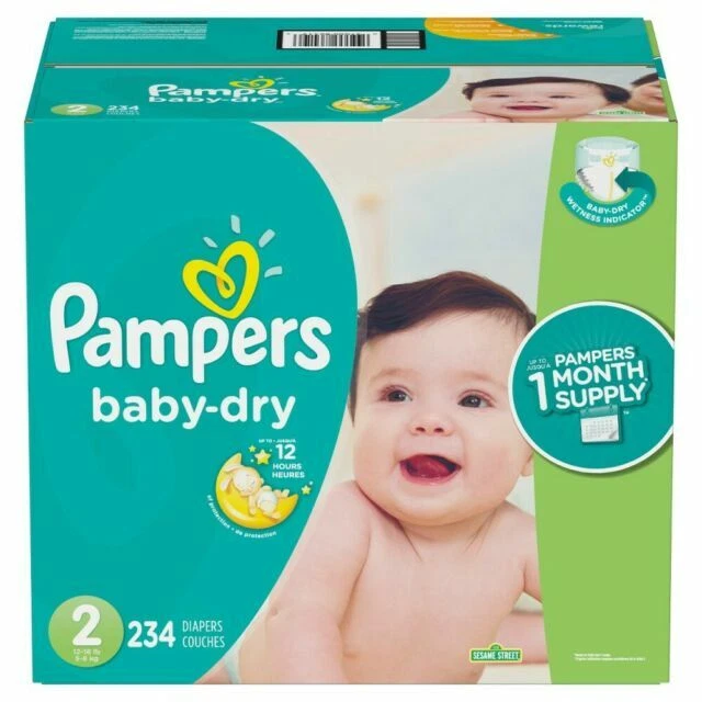 Pampers Baby Dry Diapers Size 2 (234 Count)