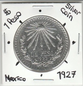 Mexico: $ 1 Peso Super Nice Silver Coin Year " 1927 " - Picture 1 of 2
