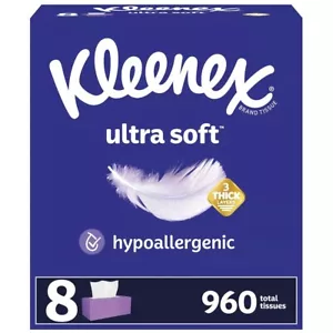Kleenex Ultra Soft 3-Ply Facial Tissue 3-Ply Tissues - Picture 1 of 12