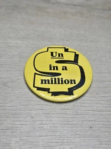 1960s pin SEVEN-UP 7UP pinback Un ( One ) in a Million DOLLAR $ Sign Logo SODA - Picture 1 of 4