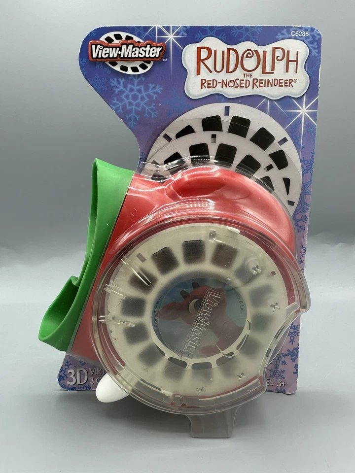 Viewmaster Virtual 3d Viewer Kids Rudolph The Red-nosed Reindeer W/ 3 Reels I5