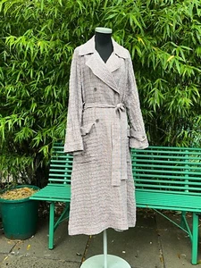 MCQ Alexander Mcqueen Pastel Crinkle Cotton Gingham Trench Coat Size S - BNWT - Picture 1 of 21