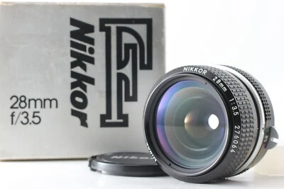[MINT in BOX] Nikon NIKKOR 28mm f/3.5 Non-Ai Standard Prime Lens From Japan - Image 1 of 4