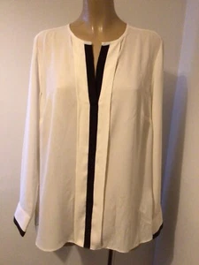 *BNWT* Ladies Office Smart Blouse Top UK 14 V Neck Long Sleeve By Debenhams - Picture 1 of 17