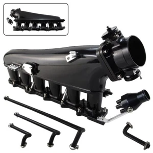 Intake Manifold Fuel Rail 90mm Throttle Body For Nissan Skyline RB25DET R33 2.5L - Picture 1 of 11