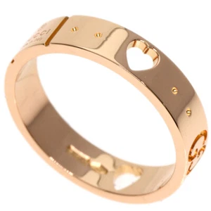 GUCCI Ring Icon Amore K18 Pink Gold - Picture 1 of 7
