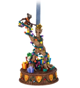Guardians Disney Christmas Decoration Hanging Ornament Rocket Groot Light Up New - Foto 1 di 3