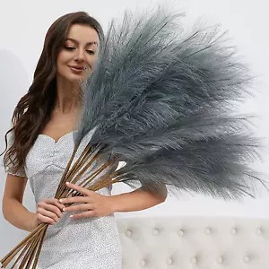 8 PCS Faux Pampas Grass Decor 38"/3.1FT Tall Fake Pompas Floral Large Artificial - Picture 1 of 12