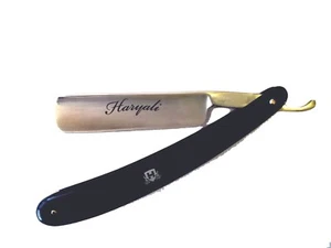 Barbier Raser Coupe Gorge Rasoir Droit Noir Poignée Neuf - Picture 1 of 1