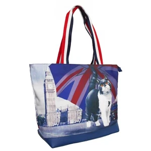 Furbabies British Shorthair Original Portrait Drawing Printed Large Tote Bag - Picture 1 of 12