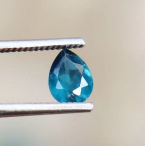 1.50 Ct AAA+ Natural Blue Tourmaline Beautiful Certified Loose Gemstone Pear Cut - Picture 1 of 8