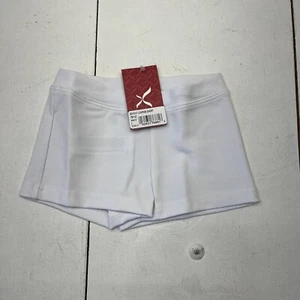 Capezio White Boy-Cut Low-Rise Shorts Girls Size 6 - Picture 1 of 6