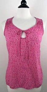 The North Face Annabella Tank SMALL Pink White Soft Smocked Sleeveless Top - Picture 1 of 11