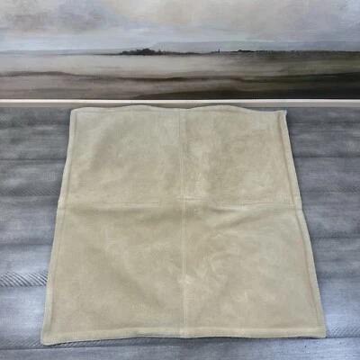 Pottery Barn Pieced Suede Pillow Cover Modern 20”x20” Golden Spots Cut Tag Read - Image 1 of 4