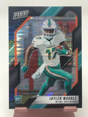 2021 PANINI VIP PRIZM JAYLEN WADDLE DOLPHINS RC 2022 THE NATIONAL GOLD PACK 1/5 - Image 1 of 4