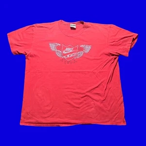 Vintage Nike Y2K Red T Shirt Mens Size 2XL 2000s VTG - Picture 1 of 3