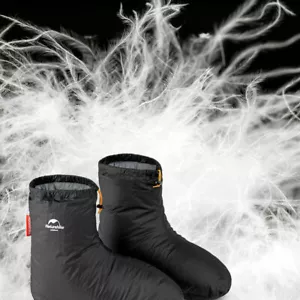 White Goose Down Slipper Outdoor Camping Hiking Shoes Foot Cover Waterproof - Bild 1 von 9