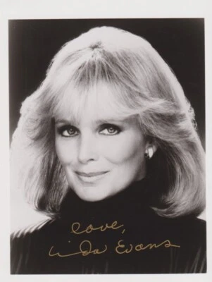 LINDA EVANS Original Autogramm signiertes HGF Foto Top Portrait Denver Clan - Bild 1 von 2