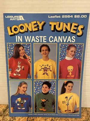 Looney Tunes in Waste Canvas Cross Stitch Patterns 1994 Leisure Arts 2564  - Image 1 of 4