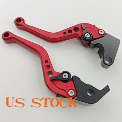 Par de palancas cortas de aluminio para Suzuki GSXR600/750 2011-2018 ROJO Foto 1 de 3