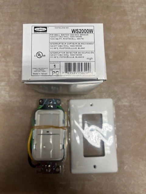 Interruptor de pared Hubbell WS2000W PIR sensor de vacío/ocupación Foto 1 de 1