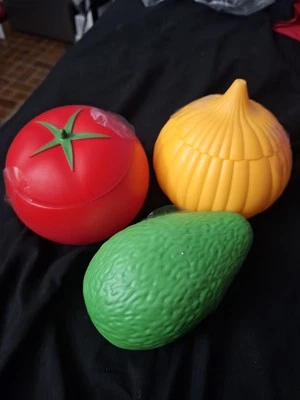 Contenedores Topping 🍅🧅🥑 Juego de 3  Foto 1 de 2