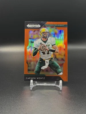 2019 Panini Prizm Draft - Carson Wentz #20 Orange Prizm - Image 1 of 2