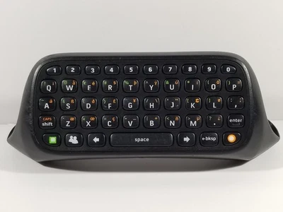 ¤ Teclado Controlador Pad Chat Negro Oficial con Cable Microsoft Xbox 360 OEM Funciona* Foto 1 de 4