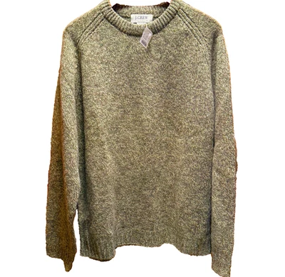 Nuevo con etiquetas Suéter J Crew Para Hombres Grande Verde 100% Lana Cuello Redondo Pullover Tejido Informal Foto 1 de 4