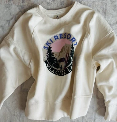 Lou & Grey  Loft  Ski Resort Glacier Lake  Sweatshirt XS - Image 1 of 4