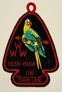 Boy Scout OA 116 Santee arrowhead Anniversary Patch,1938-1988,Pee Dee Area Cncl - Picture 1 of 2