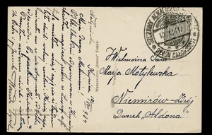 PPC POLAND w/1934 FANCY CANCEL mld ALDONA - Picture 1 of 3