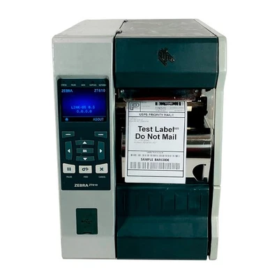 Zebra ZT610 Industrial Thermal Transfer Label Printer Rewinder BT LAN USB Serial - Image 1 of 4