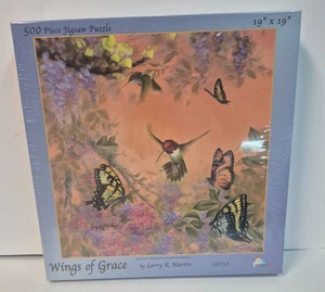 Wings of Grace 500 Piece Puzzle 19x19 Butterflies Humming Birds Brand NEW Sealed - Picture 1 of 2