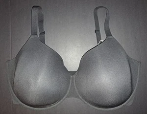 💕SKIMS Fits Everybody Lightly Lined Underwire T-shirt Demi Bra Black ONYX 42H - Picture 1 of 8
