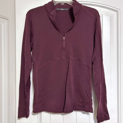 Ibex Women's Baselayer Quarter Zip 100% Merino Wool Plum Purple Size Large - Image 1 of 4