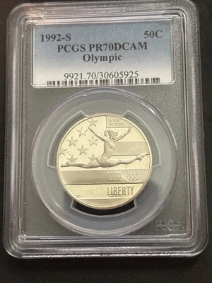 1992-S Olympic 50¢ Commemorative PCGS PR70 - Image 1 of 2