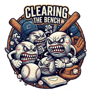 Calcomanía Clearing The Bench - Calcomanía de béisbol MLB - Calcomanía de deportes de béisbol de 4" - Imagen 1 de 1