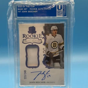 Parche de novato John Beecher The Cup #167 2023-24 autógrafo automático/249 - Imagen 1 de 2