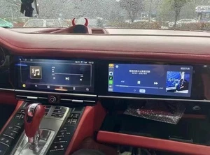 Double Screen Android Car Stereo Radio Carplay GPS For 2010-16 Porsche Panamera - Picture 1 of 18