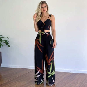 Printed Casual Pants Set For Women - Picture 1 of 36