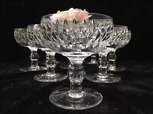 (8) Waterford Crystal 'Maureen' 4.375 Inch CHAMPAGNE/SHERBET Glasses - Picture 1 of 9