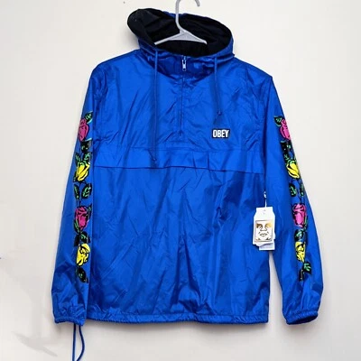Повиноваться роза парка ярко синий анорак цветы куртка ветровка новый с Ярлыками - Изображение 1 из 4