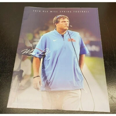 2018 Ole Miss Rebels Spring Football Program-Matt Luke Head Coach - Image 1 of 4