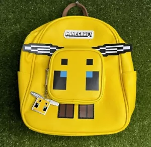 Minecraft Bee Craft Damen 10,5" Mini-Rucksack gelb + Schlüsselanhänger - Bild 1 von 6