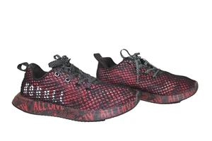 NoBull All Day Knit Men 7.5 Women 9 Black and Red All Love Running Comfort Shoes - Picture 1 of 10