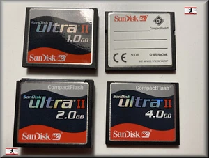 SanDisk Ultra II Compact Flash 512 Mo 1 Go 2 Go 4 Go avec housse de protection - SDCFH - Photo 1/2