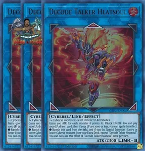 Yugioh! 3x Decode Talker Heatsoul GFP2-EN005 Ultra Raro 1a Edición Casi Nuevo - Imagen 1 de 1