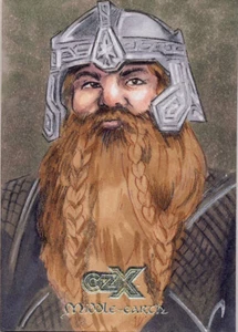 2022 Cryptozoic CZX Middle Earth Sketch Card Leblanc Gimli - Picture 1 of 1