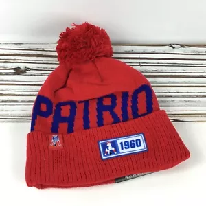 New England Patriots NFL New Era On Field Pom Rodel Beanie Strickmütze rot Einheitsgröße - Bild 1 von 6
